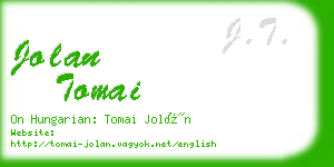 jolan tomai business card